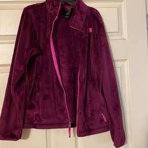 Maroon North Face fleece zip up never worn new